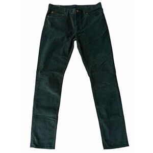 J.Crew Slim Fit Corduroy Pants Mens 34x34 Green Stretch Flex Casual Trousers